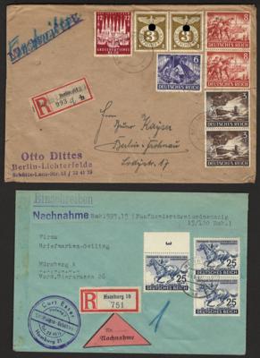 Poststück/Briefstück - Partie Poststücke D.Reich u.a. mit Rekopost, - Briefmarken und Ansichtskarten