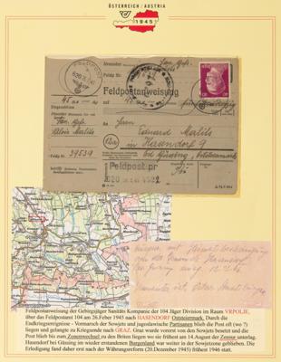 Poststück - Feldpostanweisung aus - Francobolli