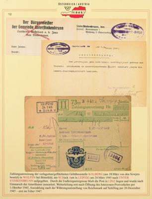 Poststück - Flüchtlingspost aus Sachsen 1945 in die Ostmark (Österreich), - Známky