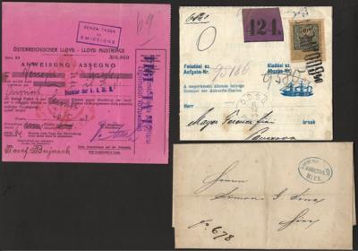 Poststück - Kl. Partie DDSG bzw. Österr. Lloyd, - Briefmarken und Ansichtskarten