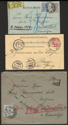 Poststück - Neubau ca. 55 Belege der Ausg. 1883, - Briefmarken und Ansichtskarten