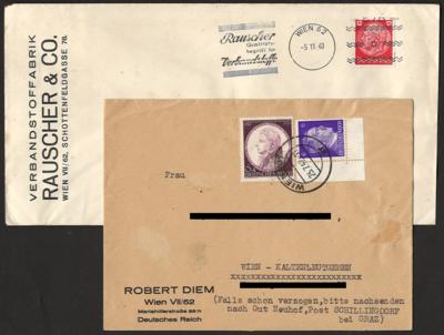 Poststück - Neubau - Mischung Belegmaterial 3. reich, - Briefmarken und Ansichtskarten