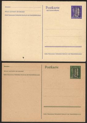 Poststück - Österr. 1945 Grazer kurzer Aufdruck auf 5 Pfg. Postkarte, - Briefmarken und Ansichtskarten
