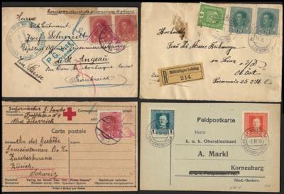 Poststück - Österr. Feldpost WK I - Karte eines Internierten in Pfaffstetten über Ravelsbach in die Schweiz, - Briefmarken und Ansichtskarten