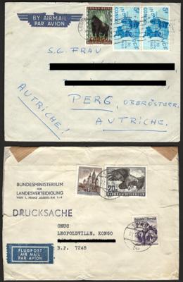 Poststück - Österreich Sanitätseinsatz der UNO im Kongo Brief eines Arztes aus Leopoldville, - Stamps