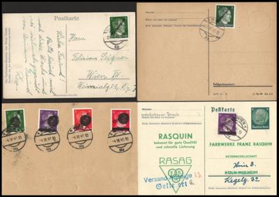 Poststück - Partie Aufdruckbelege Wien I/III u. Grazer Bedarfs-Ortsbrief, - Briefmarken und Ansichtskarten