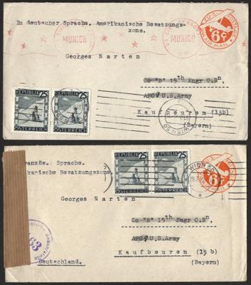 Poststück - Partie Belege der all. Besatzungsmächte, - Briefmarken und Ansichtskarten