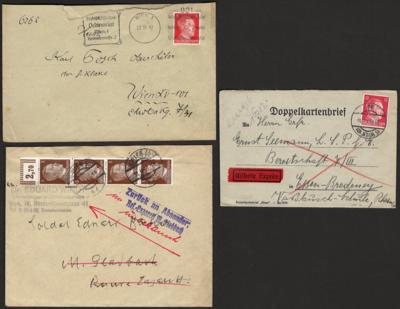 Poststück - Partie Ostmarkbelege aus Wien, - Stamps