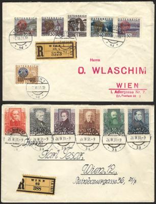 Poststück - Partie Poststücke Österr. I. Rep. u.a. mit Rotarier, - Briefmarken und Ansichtskarten