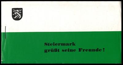 Poststück - Steiermark um 1950 (?) komplettes Vignettenheft in Markenform = 10 x 10 verschied. Motive, - Francobolli