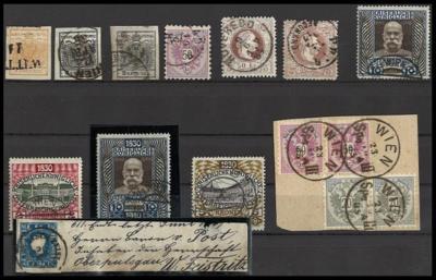.gestempelt/Briefstück - Partie Österr. Monarchie ab Ausg. 1850 u.a. mit Nr. 16 Briefstück, - Briefmarken und Ansichtskarten
