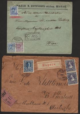 */gestempelt/Briefstück/Poststück - Außergewöhnliche Partie Alt-Jugoslawien mit Teilstaaten + Ostrumelien (Vergleichspartie), - Stamps