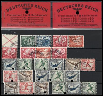 .gestempelt/** - D.Reich - Partie Zusammendrucke u. 2 Markenheftchen ab 1936, - Stamps