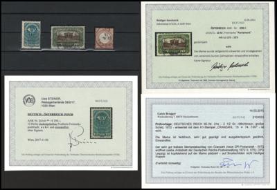 **/gestempelt - Österr. Nr. 261xb dunkelgrünblau, - Briefmarken und Ansichtskarten