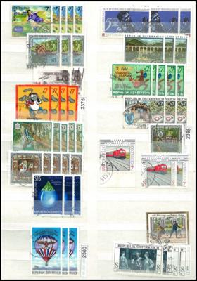 .gestempelt/Poststück - Österr. - Partie gestempelte Dubl. 1988/2011, - Briefmarken und Ansichtskarten