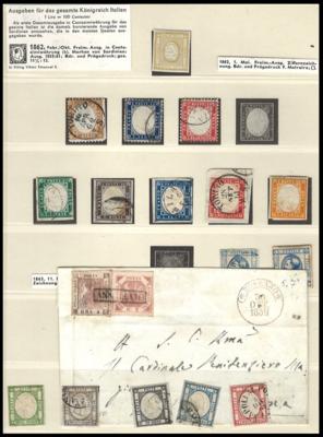 */gestempelt/Poststück - Sammlung Italien, - Briefmarken und Ansichtskarten