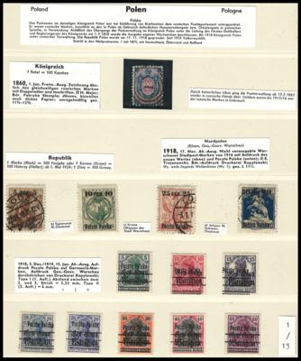 */gestempelt/Poststück - Sammlung Polen 1860/ 1938, - Francobolli