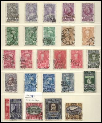 .gestempelt - Sammlung Österr. Monarchie ab Ausg. 1910 (die 10K mit natürl. Papierkorneinschluß), - Stamps