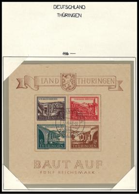 .gestempelt - Schöne Sammlung DDR Ausg. 1946/68 etc. mit Dienstm. u. allen Blöcken, - Briefmarken und Ansichtskarten