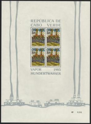 ** - Kap Verde Bl. Nr. 7/9 (HUNDERTWASSER), - Briefmarken und Ansichtskarten