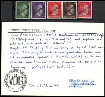 * - Österr. 1945 - Private Ausgaben - MONTAFON, - Briefmarken und Ansichtskarten