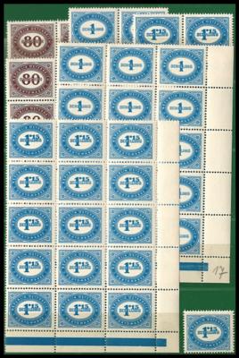 ** - Österr. Porto Nr. 204/31 etc. - 17 kpl. Sätze, - Briefmarken und Ansichtskarten