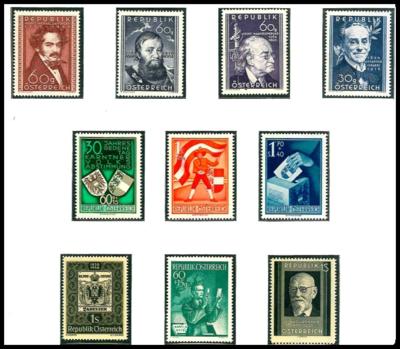 ** - Österr. Sammlung  ca. 1947/1981, - Briefmarken und Ansichtskarten