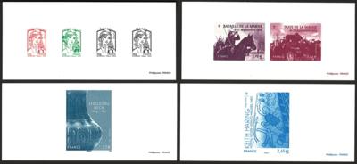 (*) - Partie moderne "Buntdrucke" der Franz. Post, - Briefmarken und Ansichtskarten