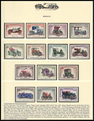 **/Poststück - Motivsammlung "Faszination Automobil" mit Briefmarken, - Stamps