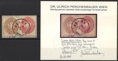 Briefstück - Lombardei - Nr. 23 + 20 mit kompl. LEVANTE gestempelt "JASSY 22/3" auf Briefstück, - Stamps