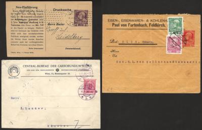 Poststück/Briefstück - Partie Poststücke Österr. ab Monarchie, - Briefmarken und Ansichtskarten