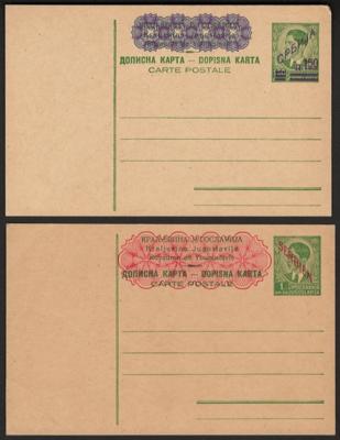 Poststück - D. Bes. Serbien - Partie - Stamps