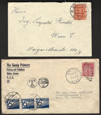Poststück - Österr. 1. Rep. - Partie Poststücke u. einige ungebrauchte Ganzsachen, - Briefmarken und Ansichtskarten