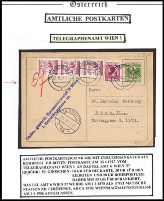 Poststück - Österr. - Partie Rohrpostbelege I. Rep., - Stamps