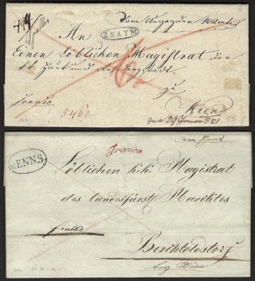 Poststück - Österr. - Vorphilatelie aus div. Kronländern ab 1826, - Stamps