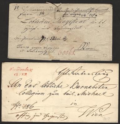 Poststück - Österreich 23 diverse vorphil. Briefe aus Böhmen und Mähren mit diversen Abstempelungen und Tax-Vermerken, - Stamps