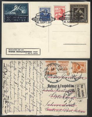 Poststück - Partie Belege Österr. u.a. etwas Flottenverein u. Schweiz,(ca. 40), - Stamps