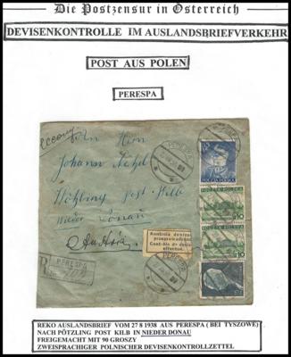 Poststück - Partie Devisenkontroll - Belege div. Europa, - Stamps