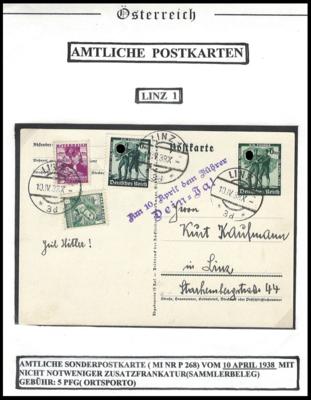 Poststück - Partie Ganzsachen D.Reich als "Ostmark" - Verwendung, - Briefmarken und Ansichtskarten