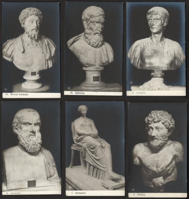 Poststück - Partie Motivkarten meist Büsten von berühmten Griechen und Römern, - Briefmarken und Ansichtskarten