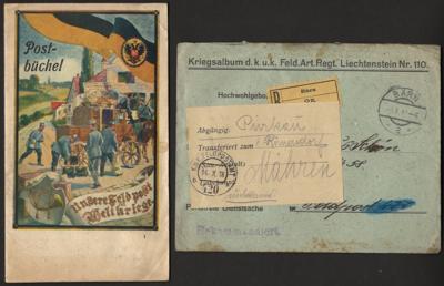 Poststück - Partie Österr. Feldpost WK I u.a. mit Bezugsbuch "a" für Uniformsorten des Feld - Art. Rgts. Nr. 58, - Stamps