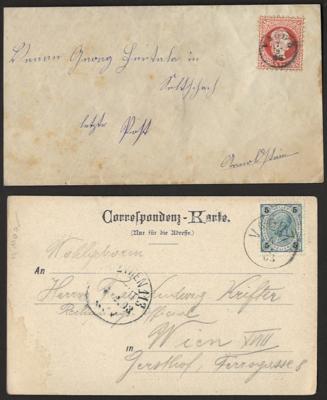 Poststück - Partie Poststücke Liechtenstein, - Briefmarken und Ansichtskarten