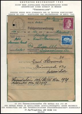 Poststück - Partie Poststücke Österr. ab 1945 mit Ostmark, - Známky