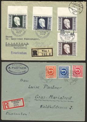 Poststück - Partie Poststücke Österr. ca. 1945/46, - Známky