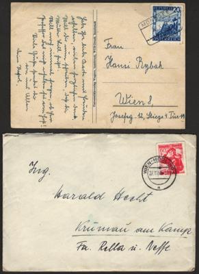 Poststück - Reichh. Partie zivile Bedarfspost Österr. ab I. Rep. incl. Ostmark, - Briefmarken und Ansichtskarten