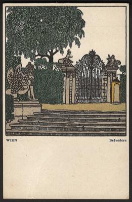 Poststück - Wiener Werkstättenkarte Nr. 298 Wien-Belvedere, - Známky
