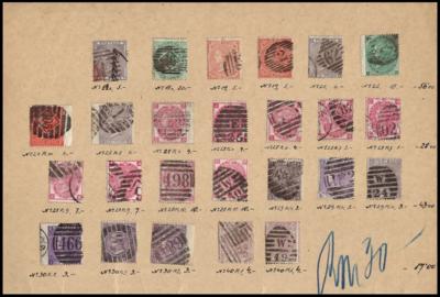 .gestempelt - Kl. Partie Großbrit. aus Nr. 14/78, - Briefmarken und Ansichtskarten