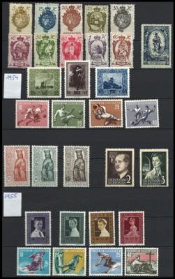 **/*/gestempelt - Partie Liechtenstein ab ca. 1949, - Briefmarken und Ansichtskarten