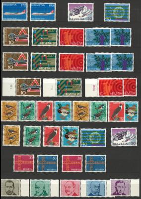 **/gestempelt - Partie meist postfr. Dubl. Schweiz aus 1971/1991, - Stamps