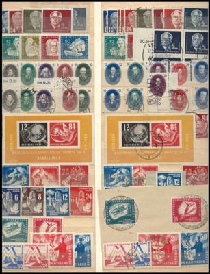 **/gestempelt/* - Sammlung DDR 1949/1970 mit Sowjetischer Zone u. etwas Dubl. D.Reich, - Stamps